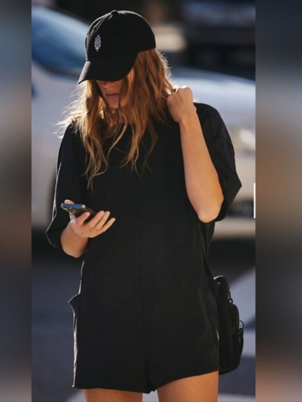 FP Movement by Free People Hot Shot Tee Romper, NWT Black - Picture 5 of 5